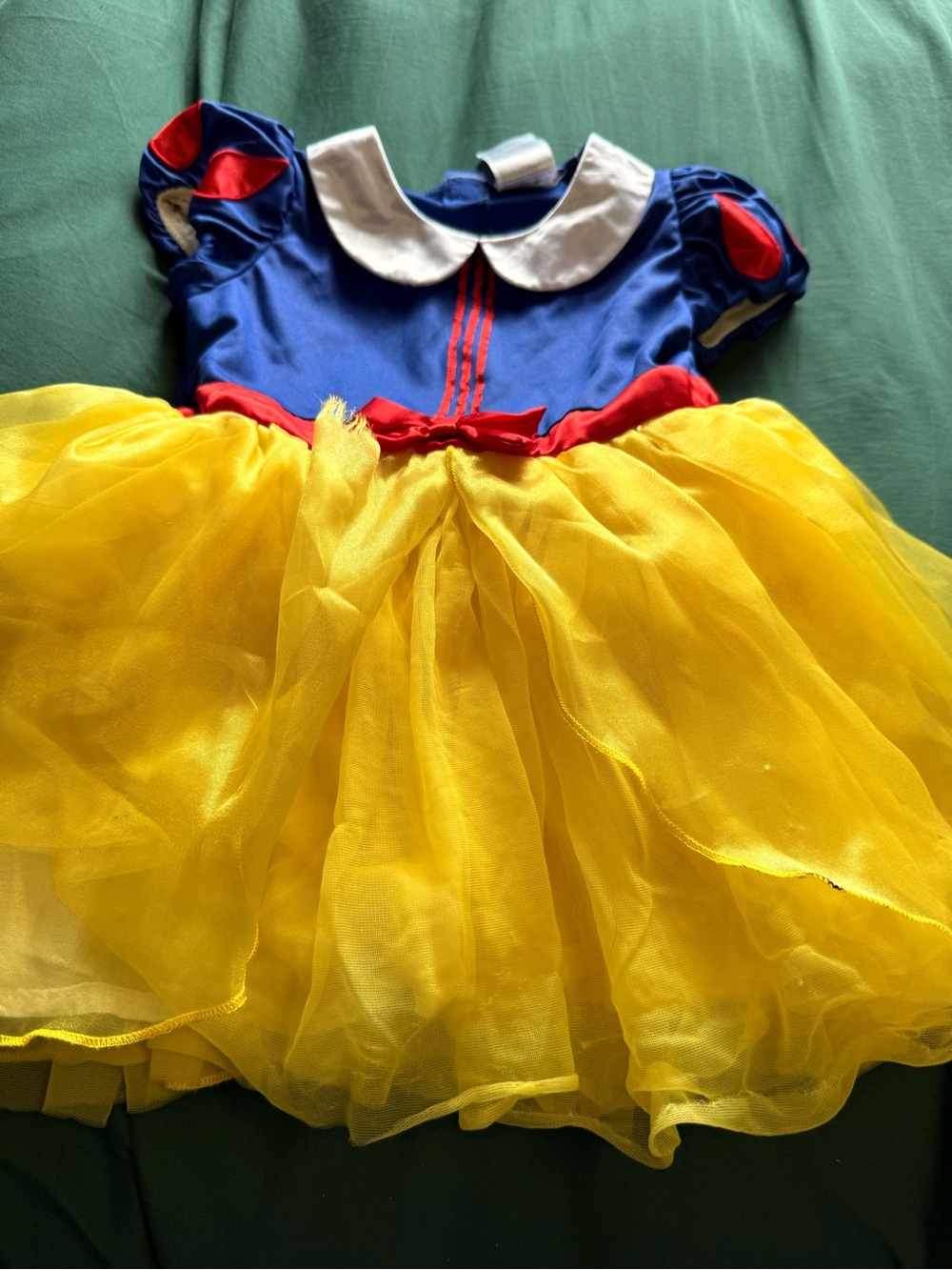 Snow White Princess Halloween Costume Dress Girls 3-4T Blue Yellow Red